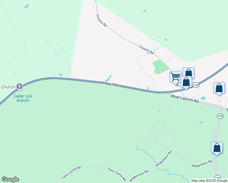 map of restaurants, bars, coffee shops, grocery stores, and more near 4562 U.S. 190 in Point Blank