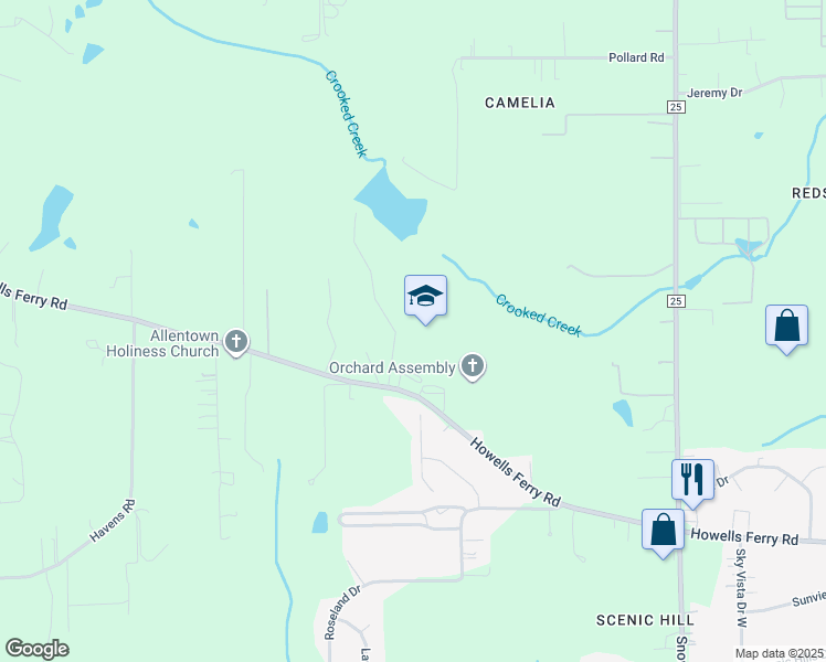 map of restaurants, bars, coffee shops, grocery stores, and more near 10330 Howells Ferry Road in Semmes