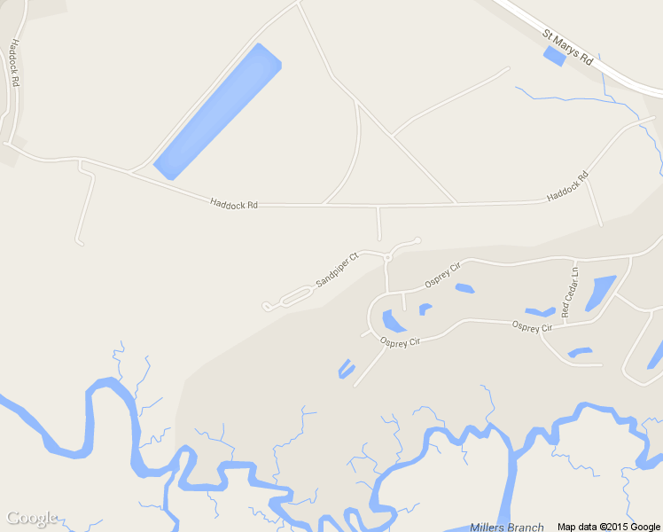 map of restaurants, bars, coffee shops, grocery stores, and more near 1600 Sandpiper Court in Saint Marys
