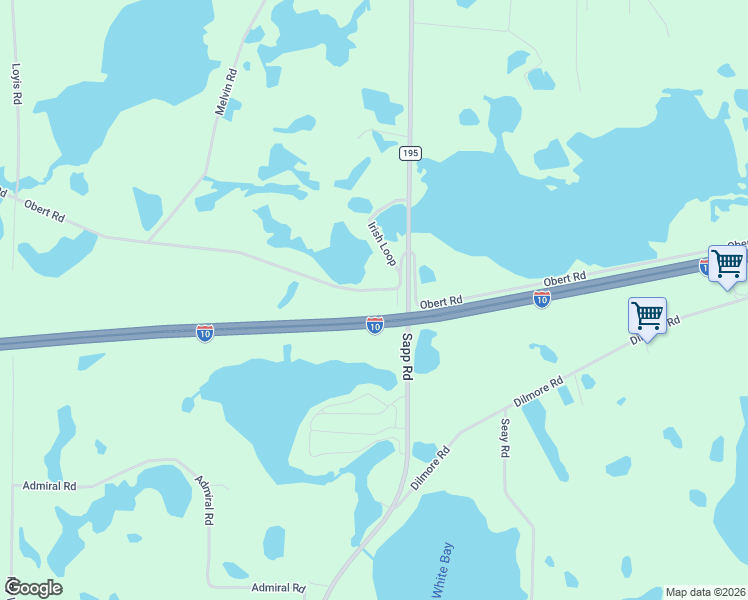 map of restaurants, bars, coffee shops, grocery stores, and more near Obert Road in Cottondale