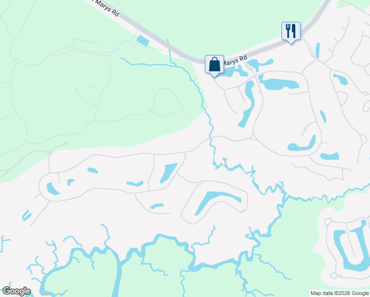 map of restaurants, bars, coffee shops, grocery stores, and more near 204 Osprey Circle in Saint Marys
