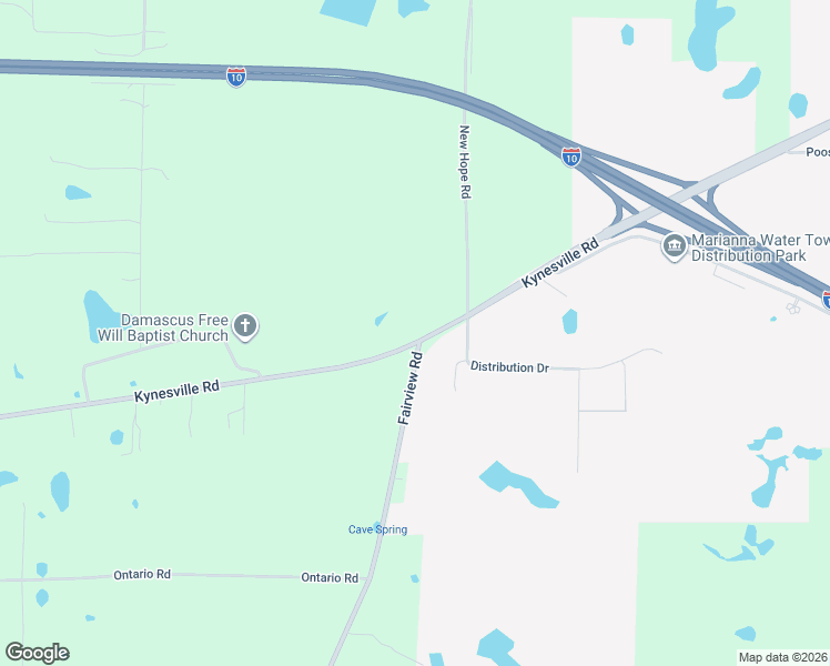 map of restaurants, bars, coffee shops, grocery stores, and more near Kynesville Road in Marianna