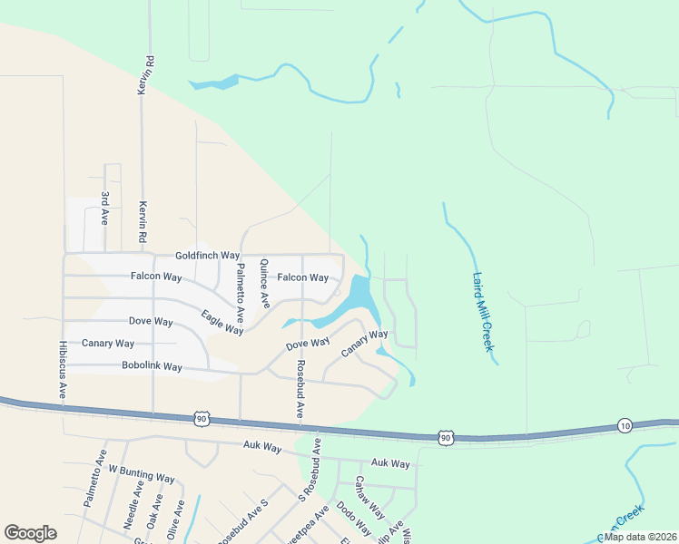 map of restaurants, bars, coffee shops, grocery stores, and more near 4540 Goldfinch Way in Crestview
