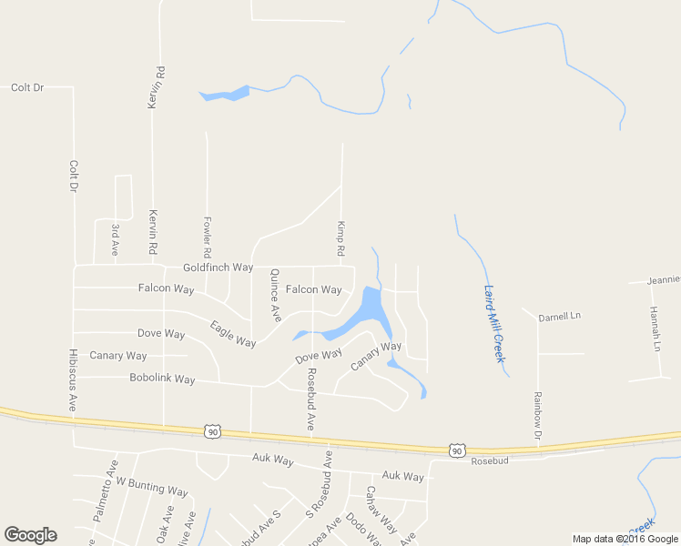 map of restaurants, bars, coffee shops, grocery stores, and more near 4540 Goldfinch Way in Crestview