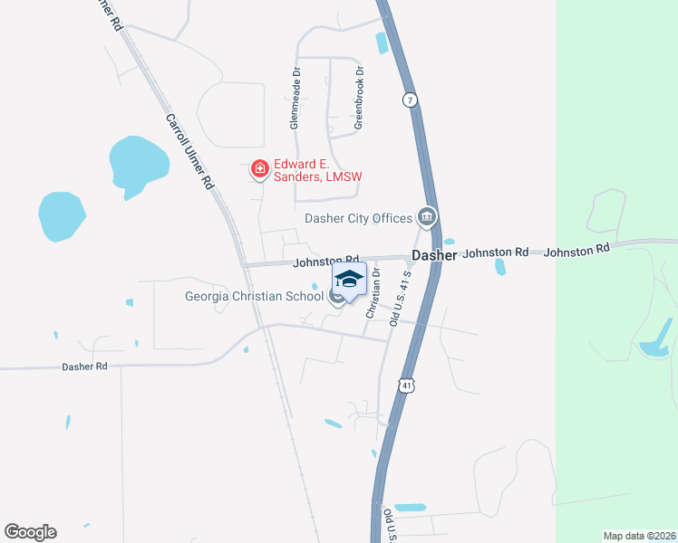 map of restaurants, bars, coffee shops, grocery stores, and more near 3790 Johnston Road in Valdosta