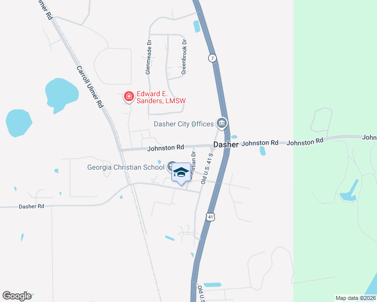 map of restaurants, bars, coffee shops, grocery stores, and more near 3790-3868 Johnston Road in Valdosta