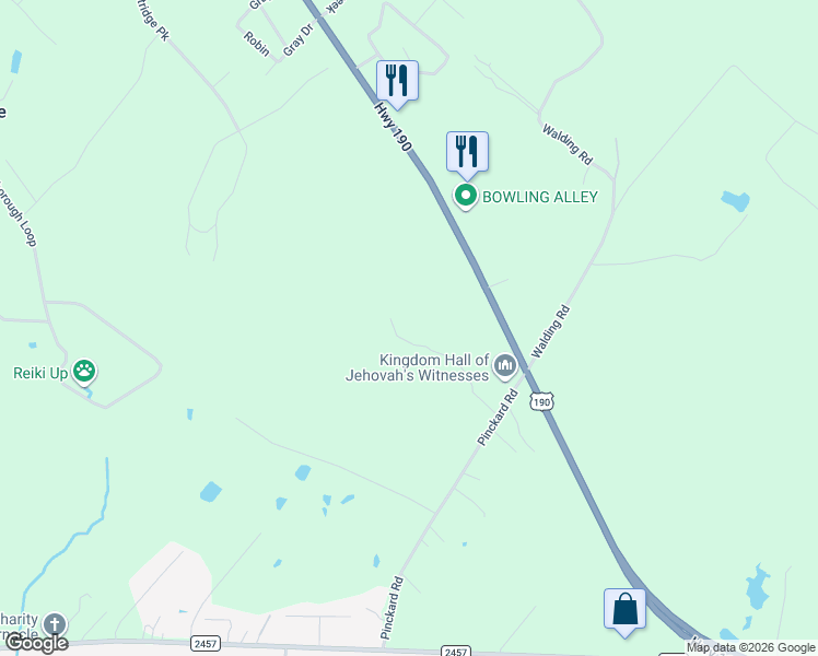 map of restaurants, bars, coffee shops, grocery stores, and more near 190 Park Drive in Livingston