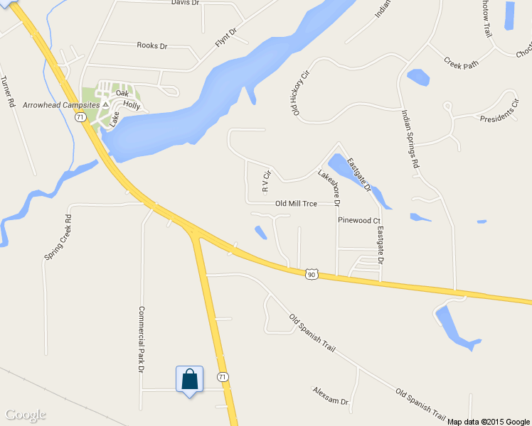 map of restaurants, bars, coffee shops, grocery stores, and more near 4958 Water Oak Drive in Marianna