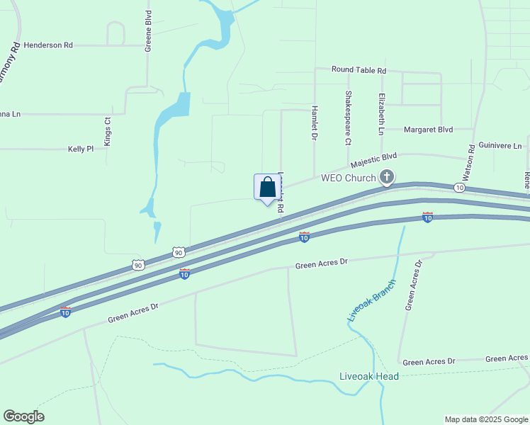 map of restaurants, bars, coffee shops, grocery stores, and more near 10940 Florida 10 in DeFuniak Springs
