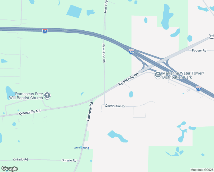 map of restaurants, bars, coffee shops, grocery stores, and more near 3790 Kynesville Road in Marianna