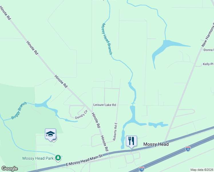 map of restaurants, bars, coffee shops, grocery stores, and more near 73 Renee Boulevard in DeFuniak Springs