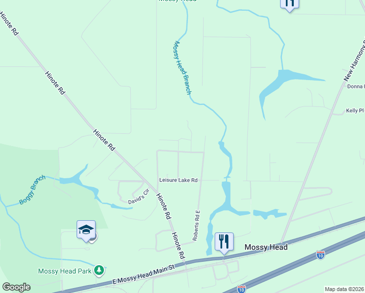 map of restaurants, bars, coffee shops, grocery stores, and more near 206 Frazier Road in DeFuniak Springs