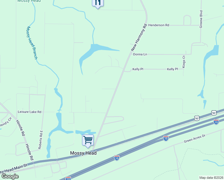 map of restaurants, bars, coffee shops, grocery stores, and more near 35 Jefferson Lane in DeFuniak Springs