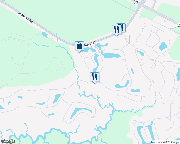 map of restaurants, bars, coffee shops, grocery stores, and more near 240 Cardinal Circle West in St. Marys