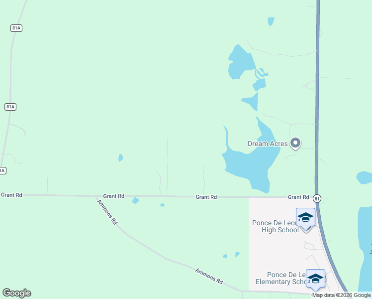 map of restaurants, bars, coffee shops, grocery stores, and more near 1383 Grant Road in Ponce de Leon