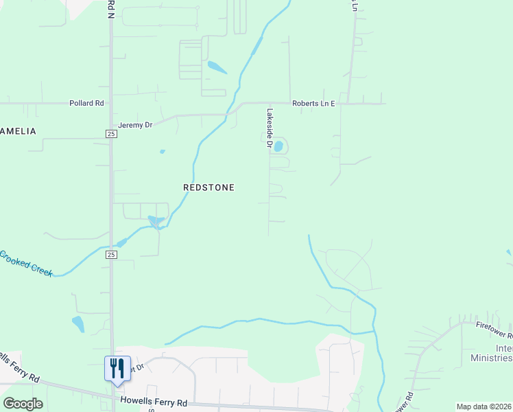map of restaurants, bars, coffee shops, grocery stores, and more near 2885 Lakeside Drive in Semmes