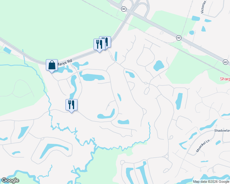 map of restaurants, bars, coffee shops, grocery stores, and more near 536 Cardinal Circle East in St. Marys