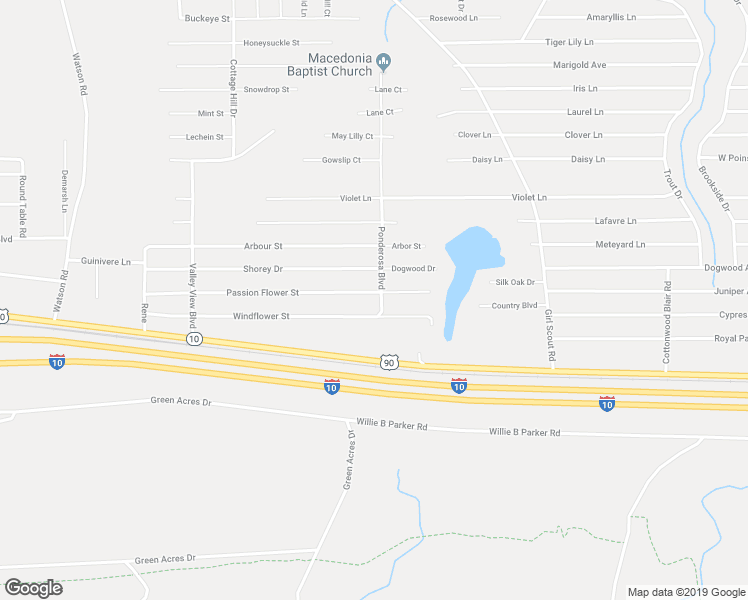 map of restaurants, bars, coffee shops, grocery stores, and more near 43 Ponderosa Boulevard in DeFuniak Springs