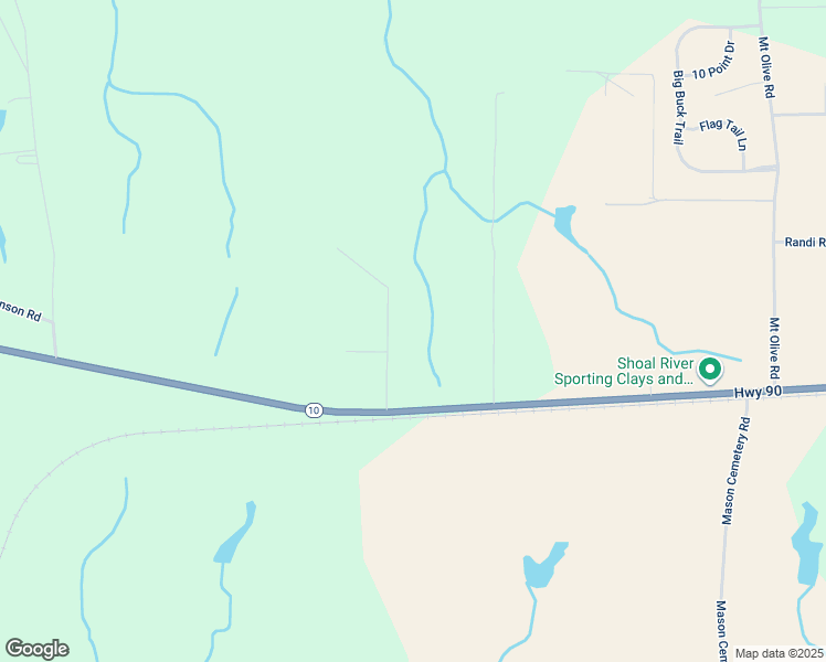 map of restaurants, bars, coffee shops, grocery stores, and more near 5209 Brookwood Lane in Crestview