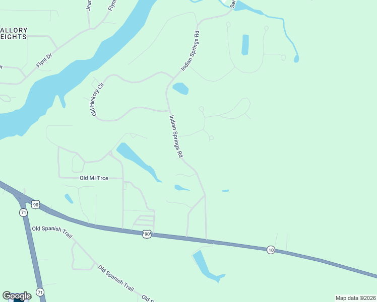 map of restaurants, bars, coffee shops, grocery stores, and more near 2554 Indian Springs Road in Marianna