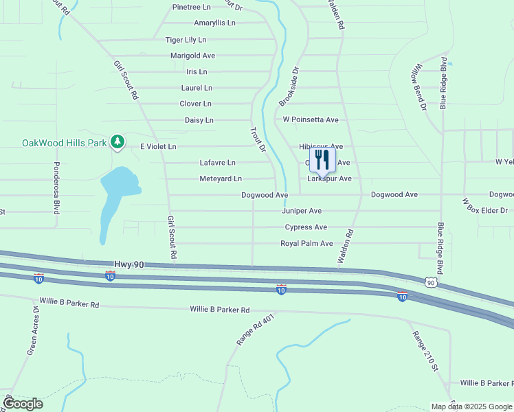 map of restaurants, bars, coffee shops, grocery stores, and more near 226 Dogwood Avenue in DeFuniak Springs