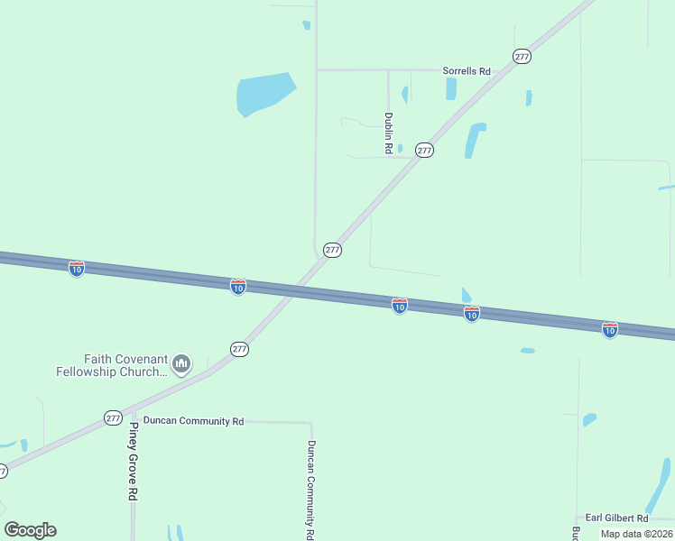 map of restaurants, bars, coffee shops, grocery stores, and more near 1139 Florida 277 in Chipley