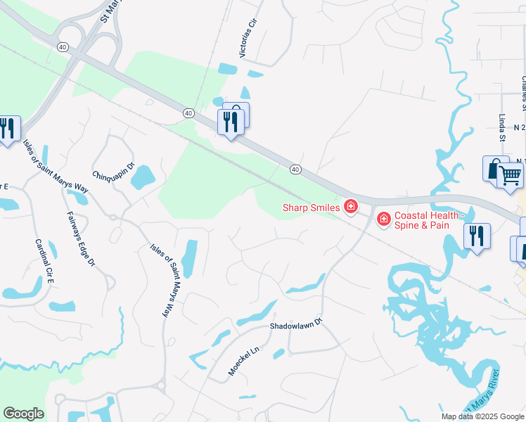 map of restaurants, bars, coffee shops, grocery stores, and more near 209 Tuscarora Court in St. Marys