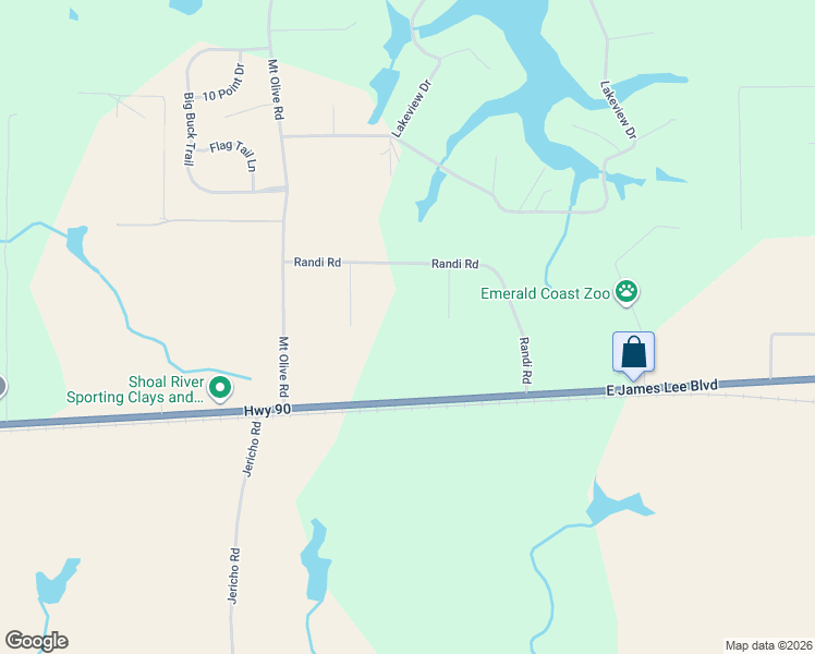 map of restaurants, bars, coffee shops, grocery stores, and more near 5259 Sue Circle in Crestview