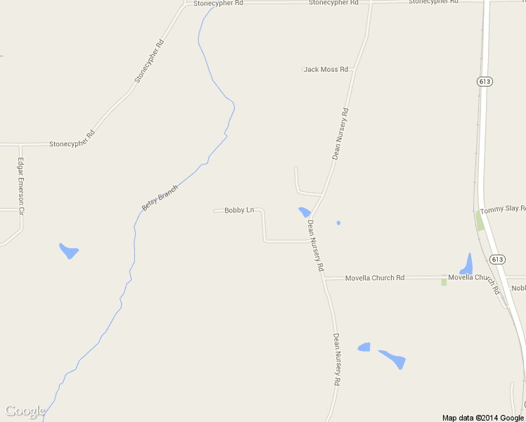 map of restaurants, bars, coffee shops, grocery stores, and more near Bobby Lane in Lucedale