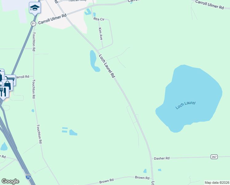 map of restaurants, bars, coffee shops, grocery stores, and more near 2786 Loch Laurel Road in Valdosta