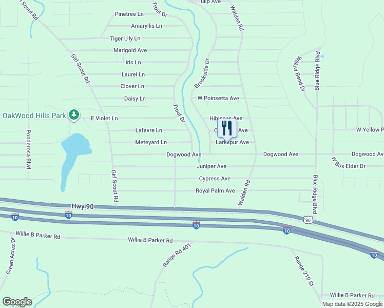 map of restaurants, bars, coffee shops, grocery stores, and more near 226 Cottonwood Blair Road in DeFuniak Springs