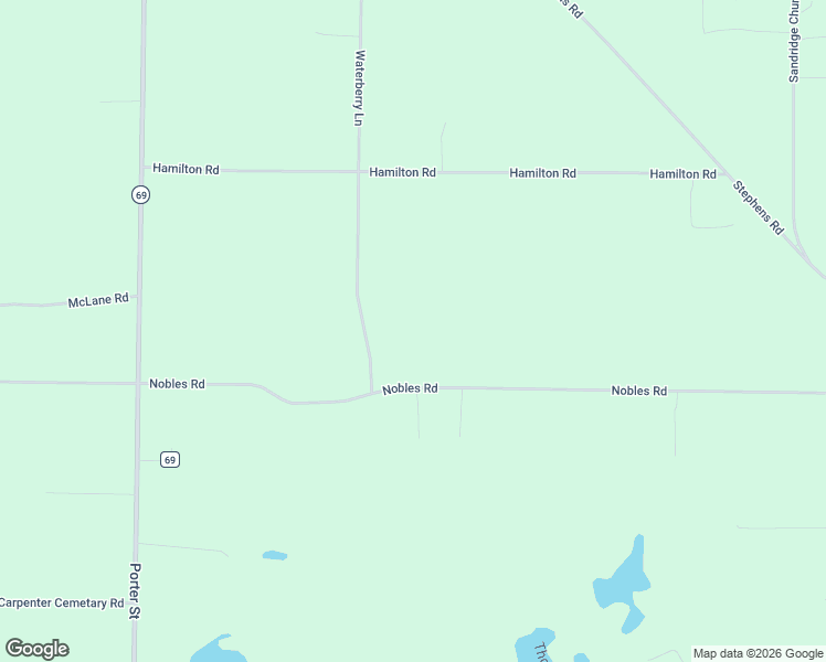 map of restaurants, bars, coffee shops, grocery stores, and more near 2646 Waterberry Lane in Grand Ridge