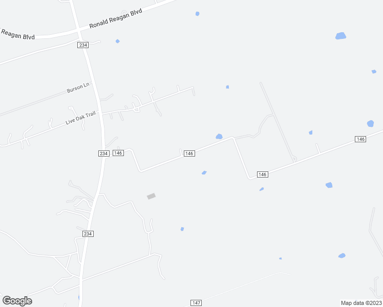 map of restaurants, bars, coffee shops, grocery stores, and more near 1920 County Road 146 in Georgetown