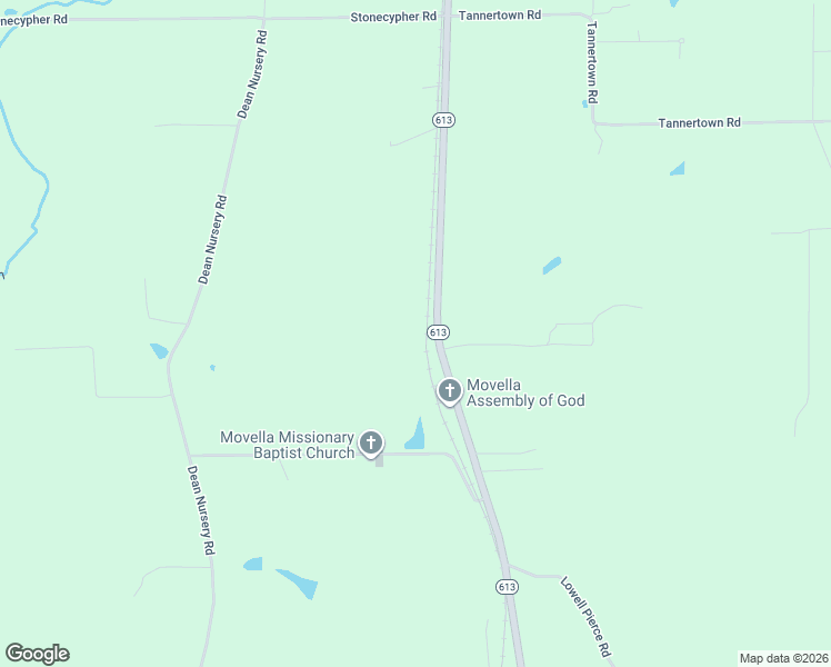 map of restaurants, bars, coffee shops, grocery stores, and more near 1181 Mississippi 613 in Lucedale