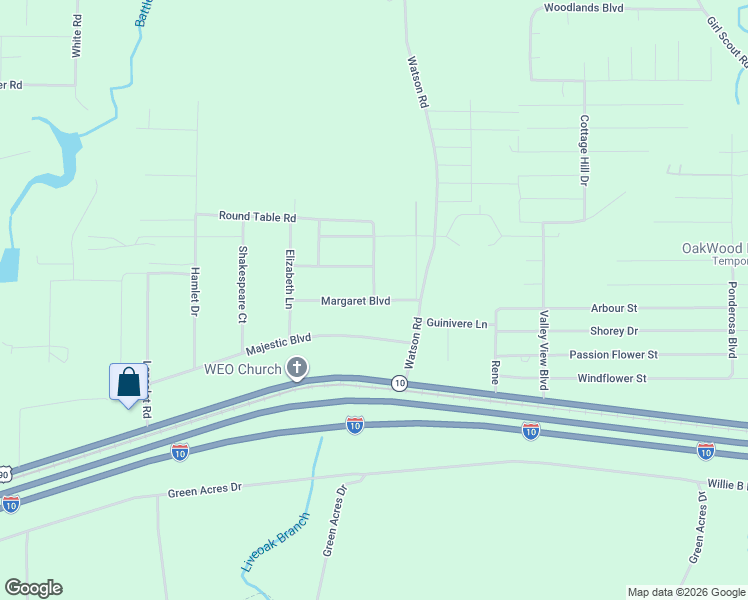 map of restaurants, bars, coffee shops, grocery stores, and more near 88 Margaret Boulevard in DeFuniak Springs