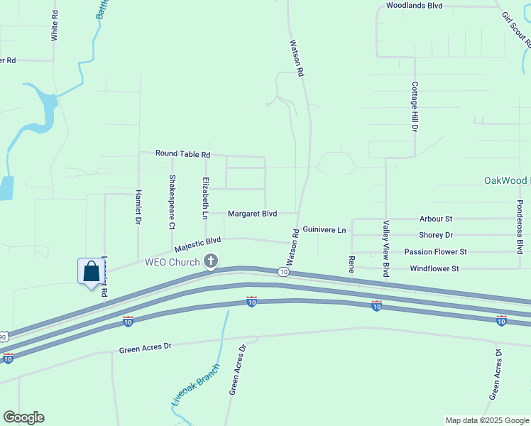 map of restaurants, bars, coffee shops, grocery stores, and more near 14 Round Table Road in DeFuniak Springs