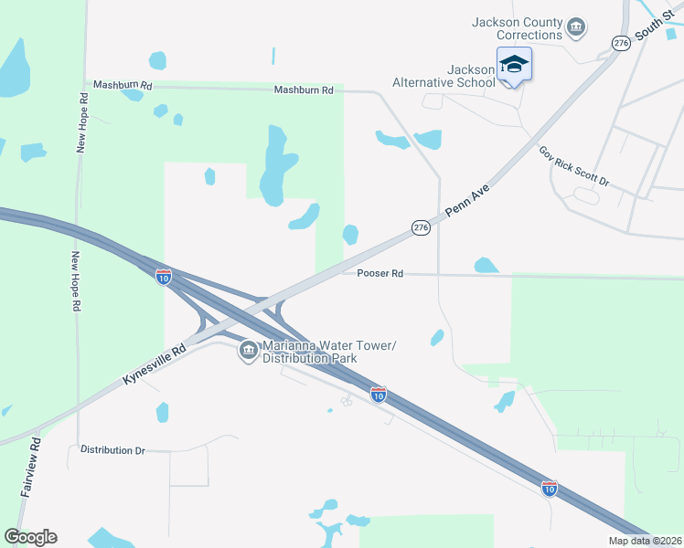 map of restaurants, bars, coffee shops, grocery stores, and more near 3945 Kynesville Road in Marianna