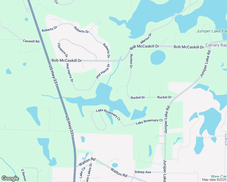 map of restaurants, bars, coffee shops, grocery stores, and more near 118 James Court in DeFuniak Springs