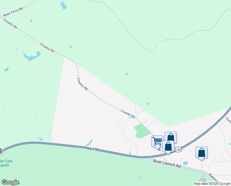 map of restaurants, bars, coffee shops, grocery stores, and more near 3931 Counts Road in Point Blank