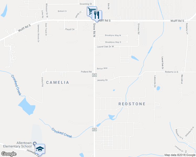 map of restaurants, bars, coffee shops, grocery stores, and more near 9900 Jeremy Drive in Semmes
