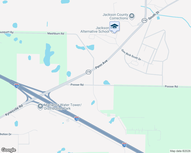 map of restaurants, bars, coffee shops, grocery stores, and more near 2580-2598 Mashburn Road in Marianna