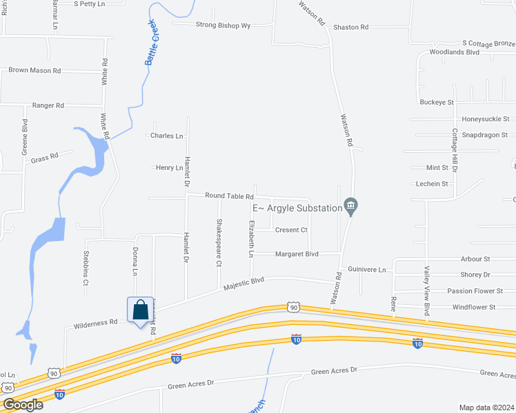 map of restaurants, bars, coffee shops, grocery stores, and more near 302 Elizabeth Lane in DeFuniak Springs