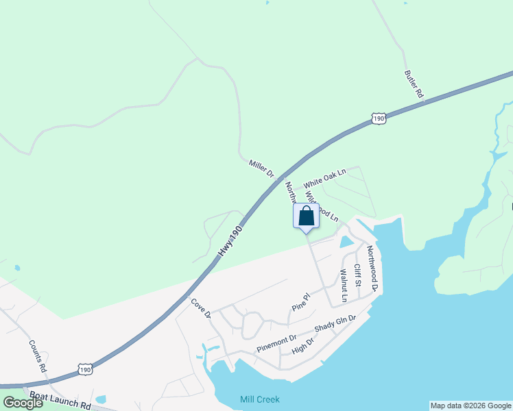 map of restaurants, bars, coffee shops, grocery stores, and more near 8201 U.S. Highway 190 in Point Blank