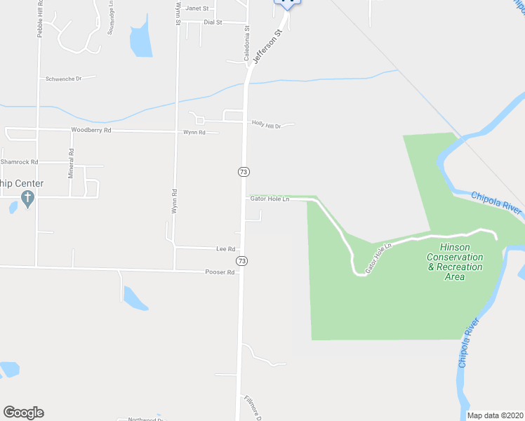 map of restaurants, bars, coffee shops, grocery stores, and more near 4445 Orchard Pointe Drive in Marianna