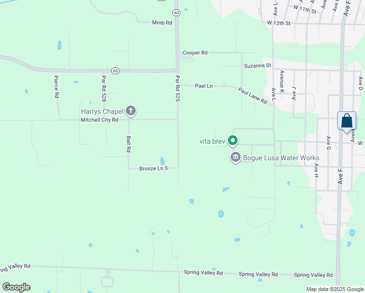 map of restaurants, bars, coffee shops, grocery stores, and more near in Bogalusa