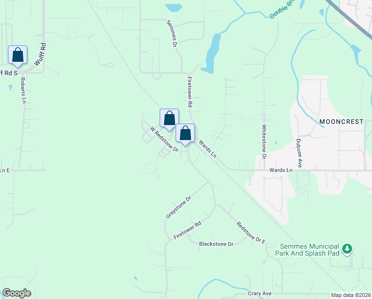 map of restaurants, bars, coffee shops, grocery stores, and more near 3235 Firetower Road in Semmes