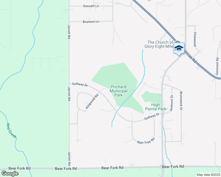 map of restaurants, bars, coffee shops, grocery stores, and more near 4430 Westchester Court in Prichard