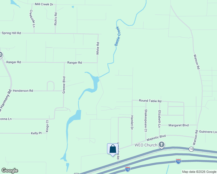 map of restaurants, bars, coffee shops, grocery stores, and more near 169 White Road in DeFuniak Springs