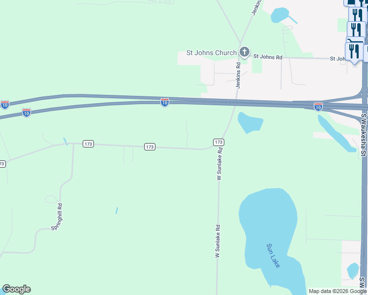 map of restaurants, bars, coffee shops, grocery stores, and more near 2581 Florida 173 in Bonifay