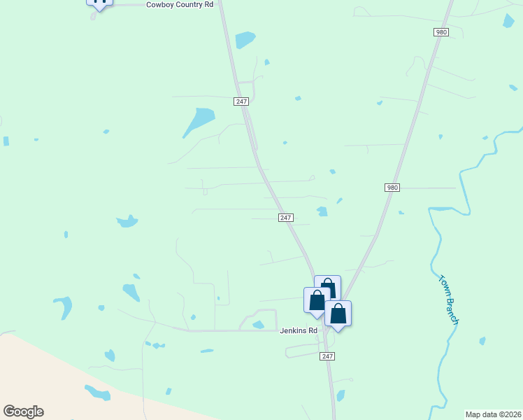 map of restaurants, bars, coffee shops, grocery stores, and more near 365 Farm to Market Road 247 in Huntsville